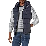 Tommy Hilfiger Herren Quilted Puffer Vest Weste, Midnight Hoody, L