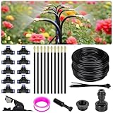 360° Einstellbar Garten Bewässerungssystem, Garten Bewässerungsschlauch Kit 10M with 10 Düsen,...