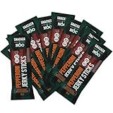 SNACKER BY NOO Jerky Sticks - 10er Pack (10x70g), 50x Eiweißreiche Pepperoni Jerky Sticks in 10...