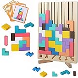 3D Puzzle Tetris Spiel, Holzpuzzle Tetris, Wooden Stacking Puzzle Toy, Montessori Spielzeug Spiel...