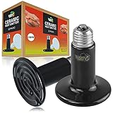LUCKY HERP 2 Pack 150W Reptilien Keramik Wärmelampe, Schildkröten Terrarium Lampe E27(220V-240V),...