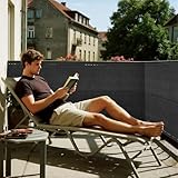 Soontrans Balkonverkleidung Zaunblende 1 x 10 m, Schatten Sichtschutz Seelenfrieden, Schattiernetz...