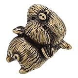 TOYZFRIENDY Kindgerechter Türgriff Messing Tierform Schweinchenmotiv Vintage Möbelknauf...