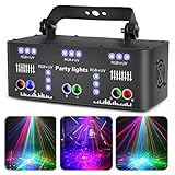 Discolicht Partylicht, LED RGB Licht DJ Projektor Musikgesteuert DJ Disco Lichter, DMX...