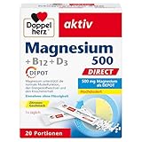 Doppelherz Magnesium 500 + B12 + D3 DIRECT mit DEPOT-Funktion - Magnesium als Beitrag für die...