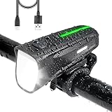 LED Fahrradlicht Vorne 100 LUX, Fahrradbeleuchtung stvzo zugelassen, Fahrradlampe USB Aufladbar mit...