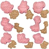 YeahBoom 8 Stück Tier Ausstechformen Set,Keks Ausstecher Stempel,3D Cartoon Ausstechform,Cookie...