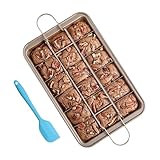 Brownie Backform Backblech Brownie, mit Trennwänden und Spatula, Antihaftbeschichtete Brownie...