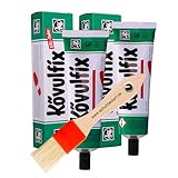 Kövulfix Kontaktkleber Set 240g + Pinsel – Schuhkleber extra stark, wasserfest & flexibel –...