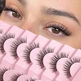Onlyall Natürliche Wimpern Wispy Strip Lashes Natürlicher Look Falsche Wimpern ausgestellte...