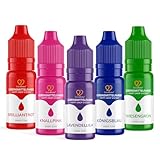 GoodBake Lebensmittelfarbe flüssig Set (5 x 11 ml) - farbintensiv, geschmacksneutral, vegan &...