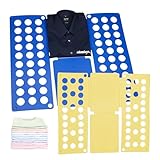 Relaxdays Faltbrett 2er Set, Wäschefaltbrett für knitterfreie Kleidung, Wäschefalter XXL, Kinder...