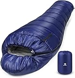 Bessport Schlafsack -10℃ 4 Jahreszeiten Winter Mumienschlafsack Wasserabweisend Schlafsack für...