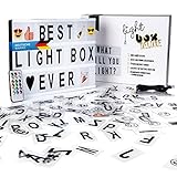 LED Lichtbox XXL Blockbuster Leuchtbox Light Box Leuchtkasten + USB-Netzteil + 204 Buchstaben &...