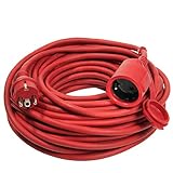 as - Schwabe Gummi-Verlängerungsleitung, 25 m H05RR-F 3G1,5 Kabel mit Schutzkontaktstecker und...
