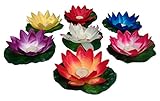 10 Stück Wasserlaterne Lotusblüte Seerose Schwimmlaterne Schwimmkerzen Laterne Outdoor Teelichter...