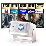 Magcubic Mini Beamer 4K & 8K 1080P Unterstützt, Projektor Tragbarer mit Android 14 WiFi 6 Bluetooth...