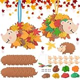 HGRGHH12 Stück Igel Bastelset Kinder, Moosgummi Bastelset Kinder, Kreativset Herbst DIY Basteln...