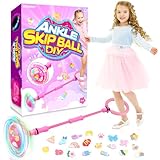 Getatoy Springring Fußkreisel Kinder Swing Wheel mit Lichtrad Blinkender Sprungball Spielzeug...