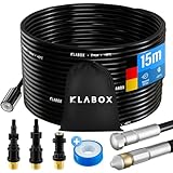 KLABOX Rohrreinigungsschlauch 15m | Kärcher Rohrreinigungsschlauch für Karcher K2-K7, Lavor,...