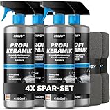 Keramikversiegelung Auto Set 4x 550 ml inkl. 4x Mikrofasertuch - Keramik Versiegelung für perfekten...