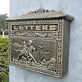 Briefkasten, Vintage-Wandbriefkasten mit Schlüssel und Schloss, dekorativer Metallbriefkasten for...