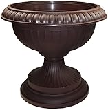 pokm toolsmarket - ⌀ 41cm Blumentopf auf Fuß, Übertopf für Blumen und Pflanzen, Rund...