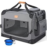 Morpilot Hundetransportbox XL 81x58x58cm, faltbar Hundebox Auto Zuhause für 32kg, Transporttasche...