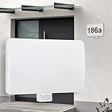 LED Hausnummernleuchte MAXOR Weiß IP65 – 20W Außenleuchte mit Bewegungsmelder & 1600lm – Inkl....