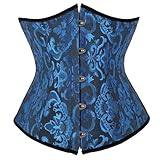 Damen Korsett Tops Faschingskostüme Satin Floral Corsagen Bustiers Gothic Corsette Mittelalterliche...