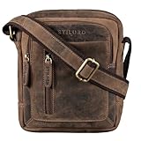 STILORD 'Jamie' Herren Ledertasche Umhängetasche klein Vintage Messenger Bag Herrenhandtasche für...