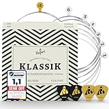BELFORT® Gitarrensaiten Konzertgitarre, Saiten für klassische Gitarre aus Nylon und Silber,...