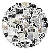 POPNWOW 61 Stück Retro Aufkleber Set, Wasserdicht Vinyl Aesthetic Vintage Stickers für Reisekoffer...