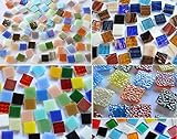 500 Stück Glas Mosaiksteine Bunt aus 5 versch. Artikeln a 15x15mm ca. 760g
