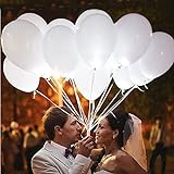 Leuchtende Luftballon mit LED Licht Hochzeit Deko 20 Stück über 24 Stunden 30cm Bunte Leuchtdauer...