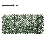 Sekey Efeu Sichtschutz 100 x 200 cm mit Kabelbinder, künstliche Hecke Sichtschutz Ohne Bohren,...