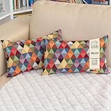 Selfitex 2er Set 30x50 Bunte Sofakissen inkl. Füllkissen, Luxus Sofakissen, farbenfrohes...