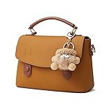 MOSAMHUA Elegante Leder Handtasche für Damen, Hochwertige Umhängetasche & Schultertasche,...