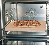Pizzastein aus Schamott für Backofen 400x300x30 mm Brotbackstein für Brot, Flammkuchen und Pizza...