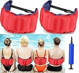 2 Stück Schwimmgürtel, Aufblasbarer Schwimm Trainingsgürtel Verstellbar Schwimmhilfe für Kinder...