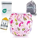 NEUFELD® Schwimmwindel Baby (inkl. GRATIS Tasche & E-Book) - Wiederverwendbare Schwimmwindel 2...