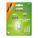 LiteXpress LXB525 2Mode Einstellbare Lichtmodi LED Upgrade Modul 525 oder 55 Lumen für 3-6 C/D-Cell...