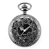 BOSHIYA Männer mechanische Zahnrad Taschenuhr Quartz Taschenuhr Männer, Frauen, Vater, Großvater...