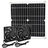 12W Solarpanel Betriebener Ventilator, Abluftventilator, Solarlüfter für Gewächshäuser,...