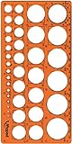 Maped M277620 - Kreisschablone Technic, für Kreise Ø 1 - 35 mm, orange