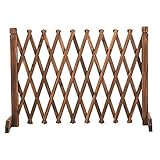 Holz - Verlängerter Zaun Tierbarriere, freistehender dekorativer Gitter-Zaun/Sichtschutzzaun,...