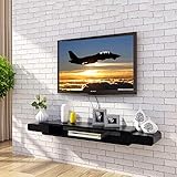 Moderner, schwebender TV-Ständer, Wandmontage, für Wohnzimmer, stilvolles Regal für TV,...