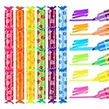 Mini Textmarker, 24 Stück Textmarker Set Bonbon Form Textmarker Set Bonbon Textliner Stifte für...