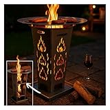 FireDesire Grill Pro Feuerkorb 80cm + Grillplatte + Ascheschale, Feuertonne, Feuerschale,...
