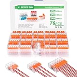 76 Stück Schnellanschlussklemmen, Elektroinstallationen 2 Polig, 3 Polig, 5 Polig, Vielseitige...